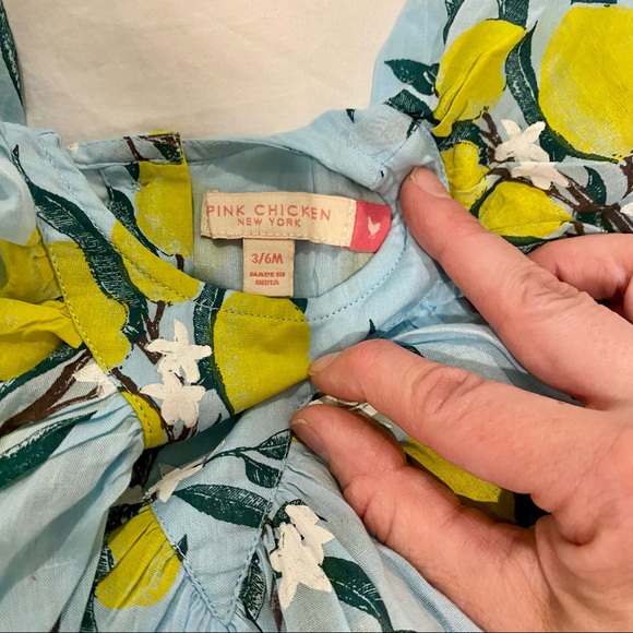 NWOT Pink chicken Lemon Bubble Romper, size 3-6 mos - Picture 7 of 7